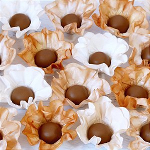 Forminha para Doces Finos - Cheri - 3 Tons Pint Art - Caramelo/Capuccino - 50 unidades - Maxiformas - Rizzo