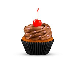 Forminha para Cupcake - Preto - 45 unidades - Plac - Rizzo