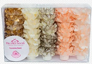 Forminha para Doces Finos - Madri Tons Marfim - 50 unidades - Decora Doces - Rizzo Festas