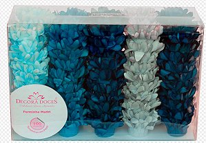 Forminha para Doces Finos - Madri - Tons de Azul - 50 unidades - Decora Doces - Rizzo Festas