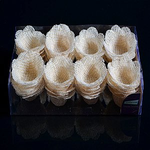 Forminha para Doces Finos - Sweet PalhaTela C/ Fio Ouro- 40 unidades - MaxiFormas