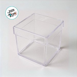Caixinha Acrílica Lembrancinha Festa - 4cm x 4cm 10 unidades - Rizzo Festas