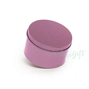 Lata Redonda para Lembrancinha Lilás - 7,5 x 4cm - 6un - Artegift - Rizzo