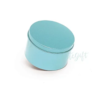 Lata Redonda para Lembrancinha Tiffany - 7,5 x 4cm - 6un - Artegift - Rizzo