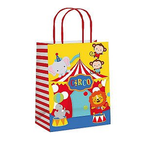 Sacola de Papel 21x14,5cm - Lembrancinha Festa Circo 2 - 10 unidades - Cromus - Rizzo