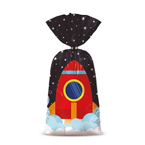 Sacolinha p Lembrancinha Festa Astronauta - 8 unidades - Cromus