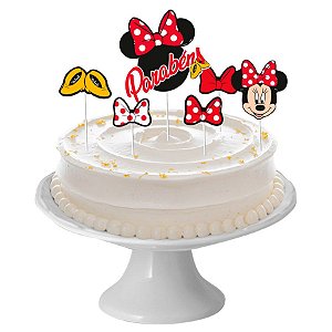 Decoração de bolo cenário Encanto Disney 04 unidades - Regina Festa