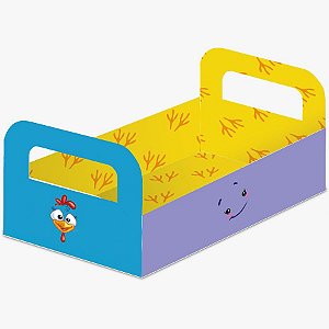 Caixote de Papel Cartão M - Galinha Pintadinha - 3 unidades - Festcolor - Rizzo