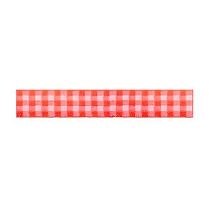 Fita Xadrez Vermelho e Branco - Ref. 7803/1 - 10m x 22mm - 1 unidade - Rizzo