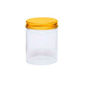 Pote Pet Cilindrico Tampa Ouro 250ml  - 1 unidade - Artegift - Rizzo