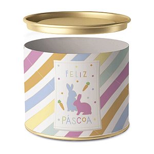 Lata para Bombons Bliss Listrada 7 x 10 cm  - 1 unidade - Cromus Páscoa - Rizzo
