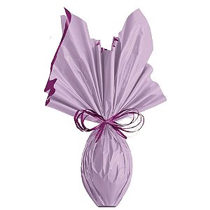 Folha para Ovos de Páscoa Double Face Acetinado Roxo Lilás 69x89cm - 5 unidades - Cromus - Rizzo