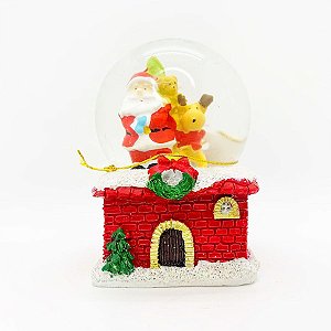 Globo de Neve Papai Noel e Alce de Natal  - 1 unidade - Cromus - Rizzo