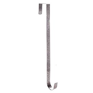 Suporte de Guirlanda Com Detalhe Gravado Prata- 38cm  - 1 unidade - Cromus  - Rizzo