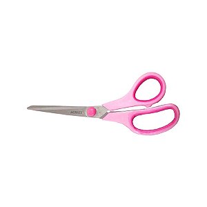 Tesoura Rosa - 19 cm - 1 unidade - Acrilex - Rizzo