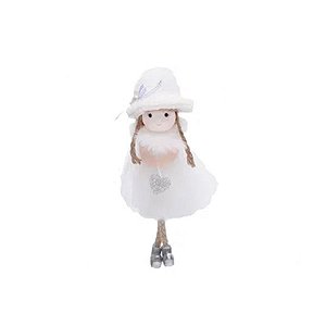 Boneca Com Chapéu Branco  - 1 unidade - Cromus - Rizzo