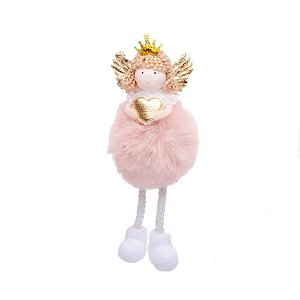Enfeite Para Pendurar Anjo Rosa - 1 unidade - Cromus - Rizzo