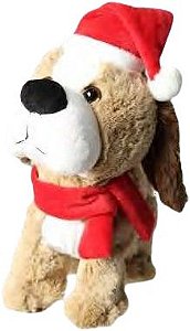Cachorrinho Decorativo de Natal - Com Movimento - 30 Centímetros - 1 unidade - Rizzo