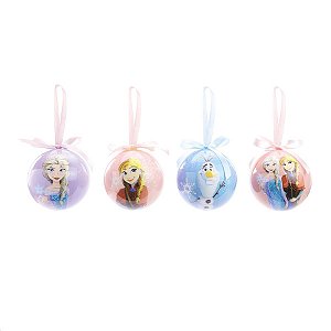 Kit Bola de Natal - Princesas Disney -8cm- Natal Disney - 4 un - Rizzo -  Rizzo Embalagens