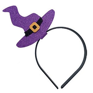 Tiara Chápeu De Bruxa - Halloween - 11,5 x 23 cm - 1 unidade - Rizzo