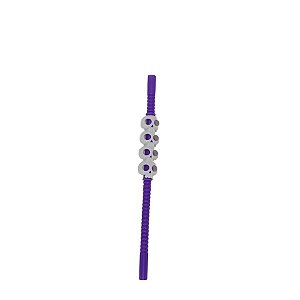 Canudo Decorativo Caveira de Halloween Roxo - 5 unidades - Rizzo