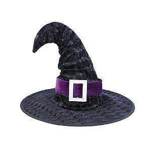 Chapéu Cinto da Bruxa Halloween - Preto - 1 unidade - Cromus - Rizzo