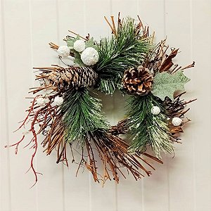 Mini Guirlanda c/ Pinha - 25 cm - 01 unidade - Cromus Natal - Rizzo