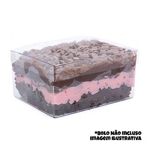 Caixa Acrílica para Bolos - 17x13,5x8cm - 1 unidade - Cromus - Rizzo
