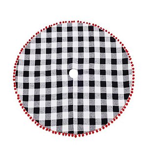 Saia Para Árvore - Xadrez - Preto/Branco/Vermelho - 120cm - 1 unidade - Cromus - Rizzo