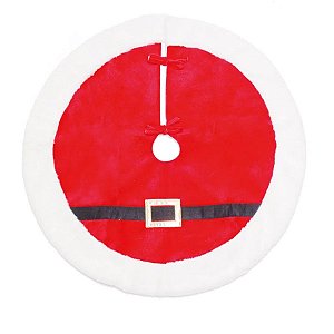 Saia Para Árvore - Papai Noel - Vermelho/Branco/Preto -120cm - 1 unidade - Cromus - Rizzo