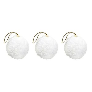 Bola Decorativa - Branca - 10cm - Cod.BD988 - 3 unidades -  - Rizzo