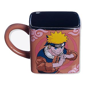 Caneca de Cerâmica Quadrada Naruto - 300ml - 1 unidade - Zona Criativa - Rizzo