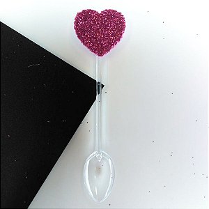 Colher Decorativa - Coração Pink - 10 unidades - Nelyzoca - Rizzo