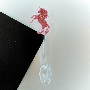 Colher Decorativa - Unicórnio Rosa - 10 unidades - Nelyzoca - Rizzo
