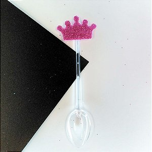 Colher Decorativa - Coroa Pink - 10 unidades - Nelyzoca - Rizzo