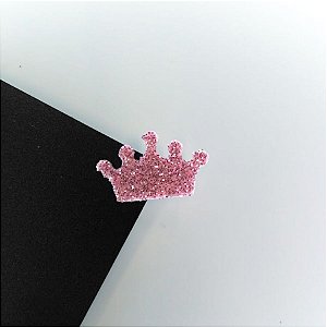 Aplique de EVA - Coroa Rosa - 20 unidades - Nelyzoca - Rizzo