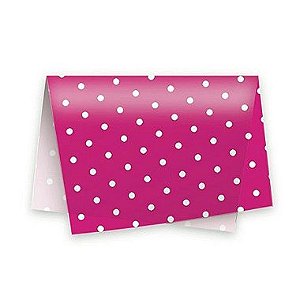 Papel de Seda - 49x69cm - Poá Pink - 10 folhas - Cromus - Rizzo