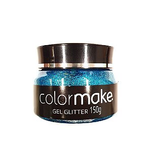 Gel Glitter Azul Pote 150 g - 1 unidade - ColorMake -