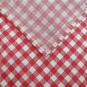 Guardanapo Chita Xadrez Vermelho - 40x40 Cm - 1 Unidade - Artesanal - Rizzo