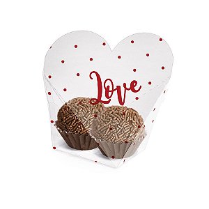Caixa Para Doces Coração Love - 10 Unidades - Cromus - Rizzo