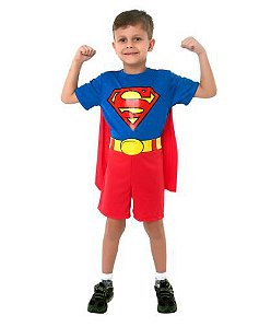 Fantasia SuperMan Kids Curto M - 1 Unidade - Sula - Rizzo
