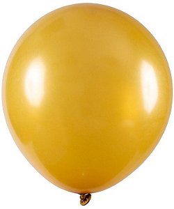 Balão de Festa Redondo Big Balão 25" -  Ouro - 01 Unidade - Art-Latex - Rizzo