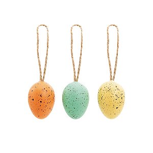 Saco de Ovos de Galinha Sortidos Laranja Verde e Amarelo - Páscoa - 1 unidade Pct. c/ 9 unds. - Cromus - Rizzo