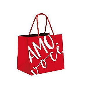 Sacola Premium Tanto Amor Vermelha 22x16,5x20cm - 01 Unidade - Cromus - Rizzo