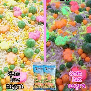 Sprinkles de Páscoa Coloridos Pérolas e Coelhinhos 60 g - 1 unidade - Morello - Rizzo