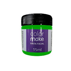 Tinta Facial Neon Líquida Verde 15 mL - 1 unidade - ColorMake - Rizzo