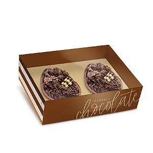 Caixa Practice para 2 Meios-Ovos 50 g - Tons Chocolate - 6 Unidades - Cromus - Rizzo