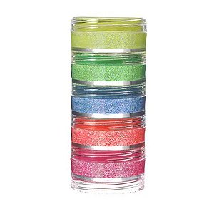 Tinta Facial Cremosa com Glitter Iridescente Neon Kit 5 Cores 3g - 1 unidade - ColorMake - Rizzo