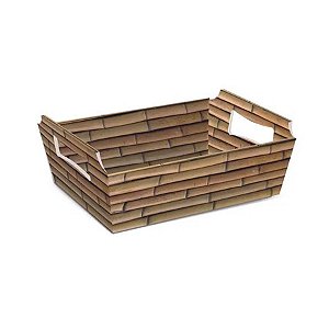 Cesta de Papel Cartão - Bambu - 1 unidade - Cromus - Rizzo