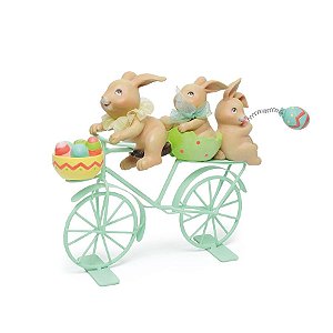 Coelho em Cerâmica Pedalando - 1 unidade - Cromus - Rizzo